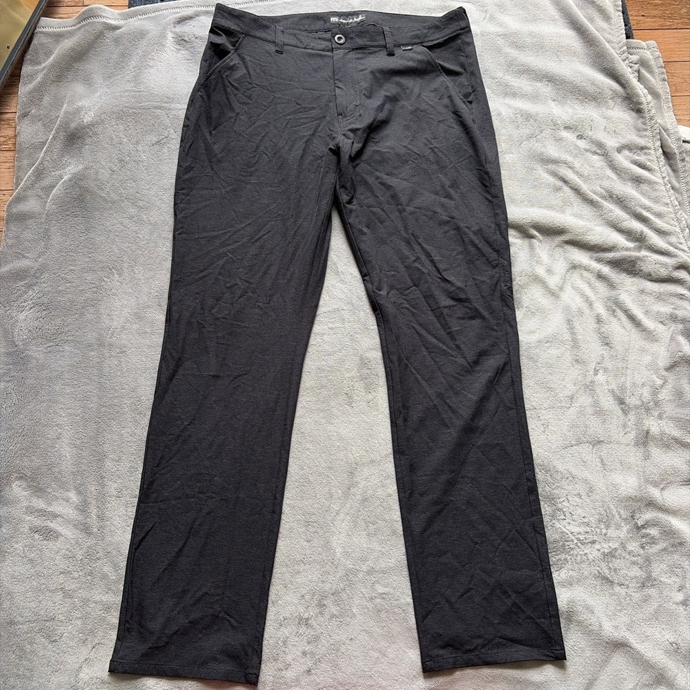 Travis Mathew Pants Mens 36x32 Gray Stretch Golf Performance
